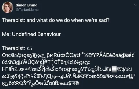 Therapist Hears Undefined Behaviour