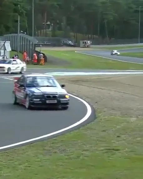 Classic Racing Car Crash