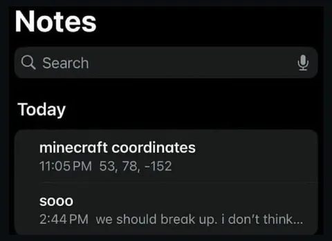 Minecraft Coordinates After Breakup