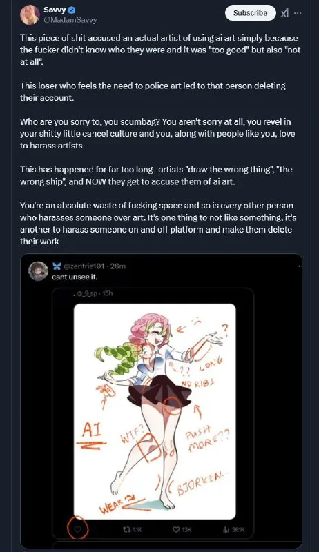 Harassing Artists Over AI Accusations