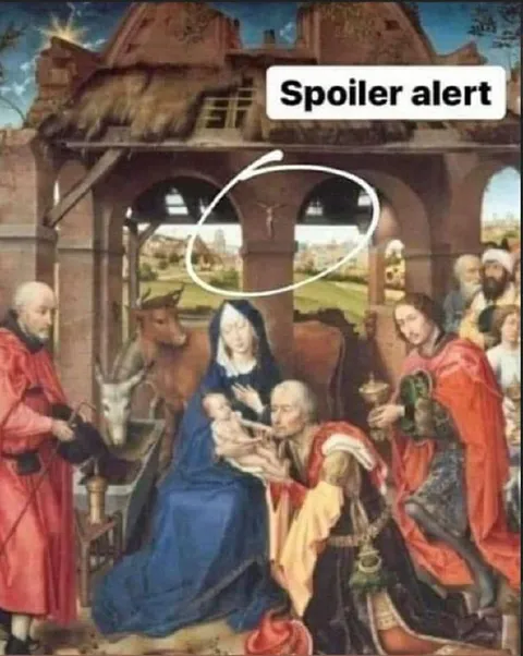 Spoiler Alert Nativity Painting
