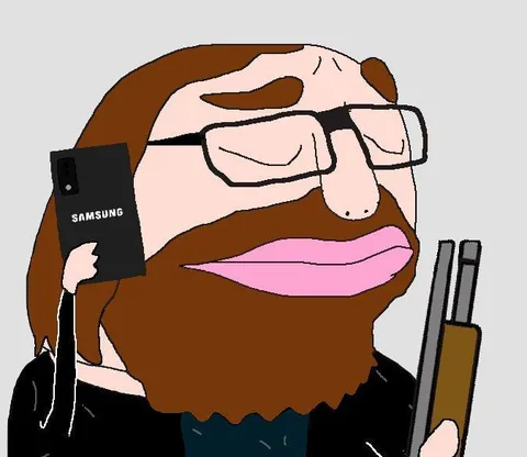 Bearded Man on the Phone