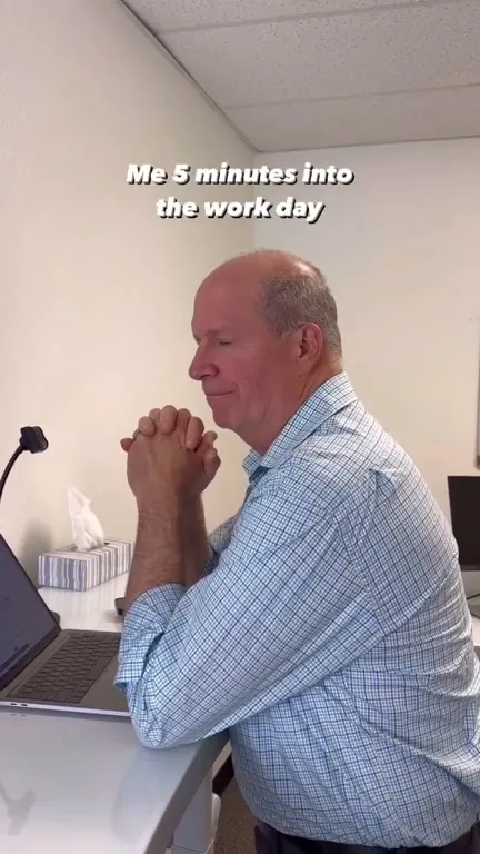 Me Five Minutes Into Work