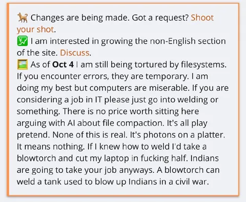 Computer Filesystem Meltdown