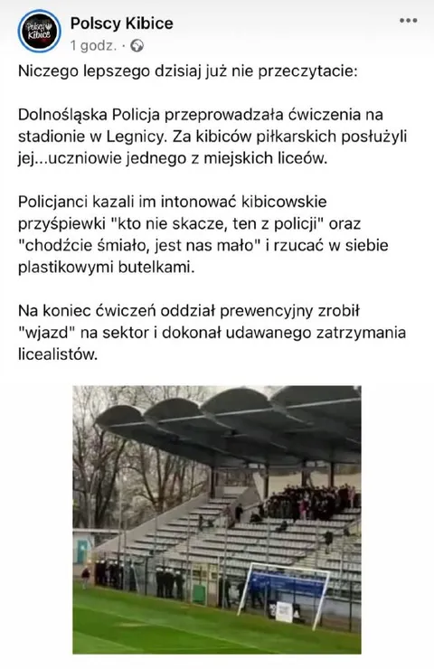 Policja urządziła kibicowską symulację