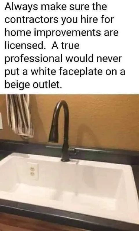 White Faceplate on Beige Outlet