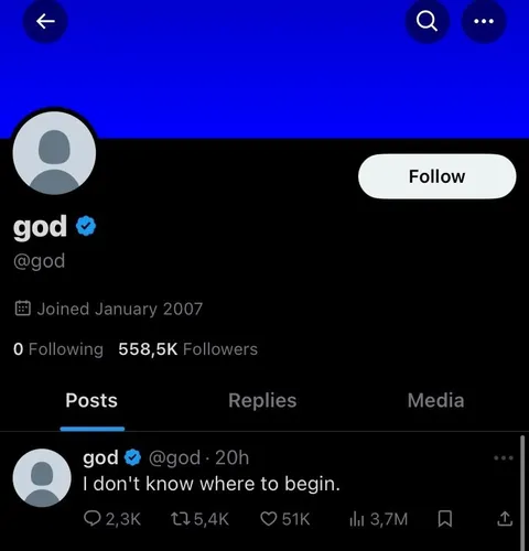 God Doesn't Know Where to Begin