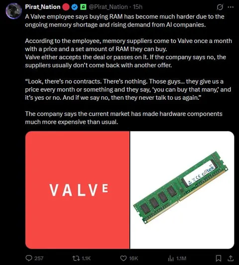 Valve RAM Shortage Joke