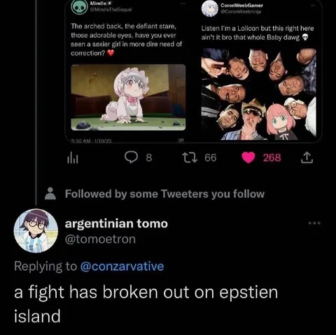 A Fight on Epstein Island