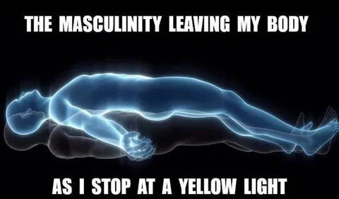 Masculinity Leaving at Yellow Light