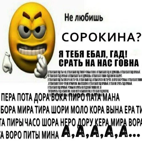 Не любишь Сорокина?