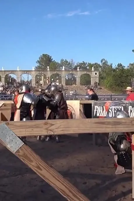 Armored Fighters Crash Into Each Other