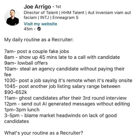 Recruiter Daily Routine