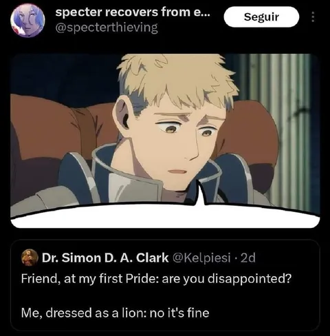 Dressed as a Lion at Pride