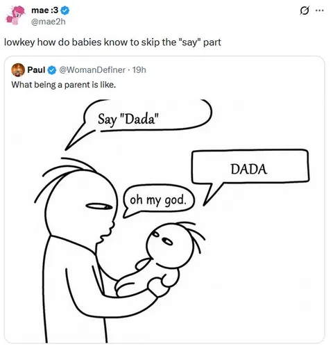 Baby Skips the Say Part