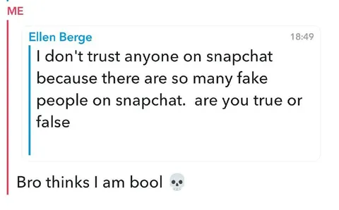 Bro Thinks I Am Bool