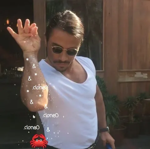 Когда клонируешь объект