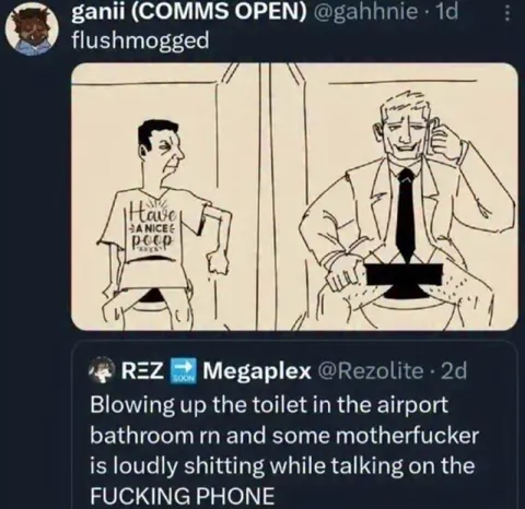 Airport Bathroom Phone Call