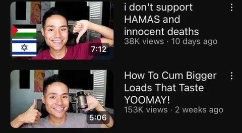 Hamas Supporter YouTube Recommendations