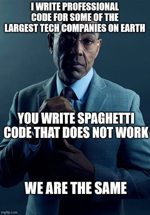 Professional Code and Spaghetti Code