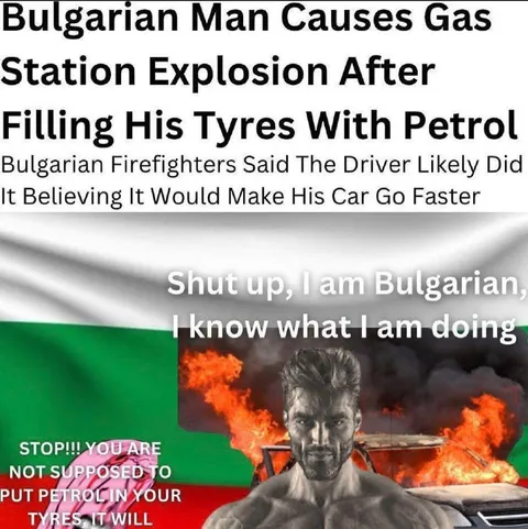 Bulgarian Man Fills Tyres With Petrol