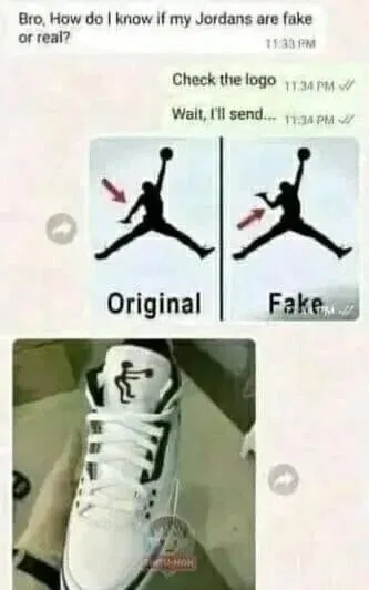 Fake Jordans Logo Check