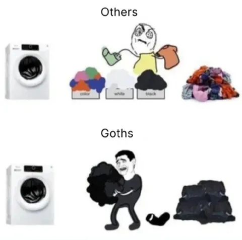 Goths Sort Laundry Differently