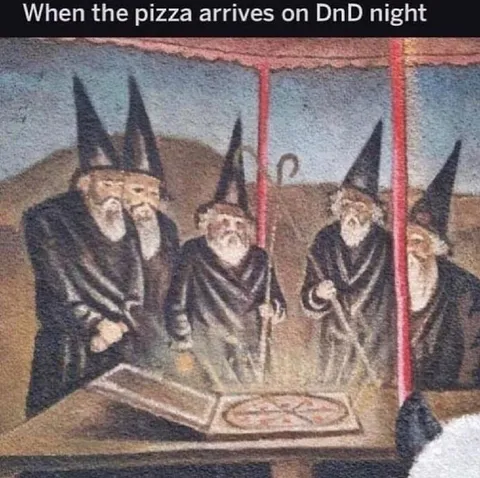 Pizza Arrives on D&D Night