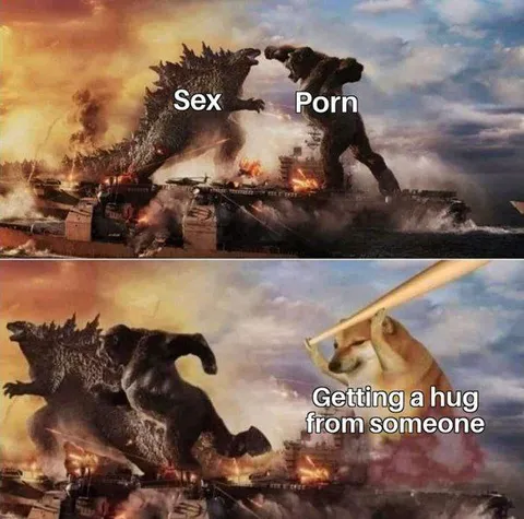 Godzilla and Kong Get a Hug