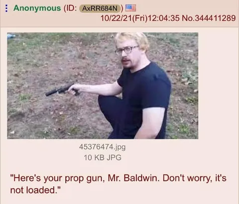 Mr. Baldwin's Unloaded Prop Gun