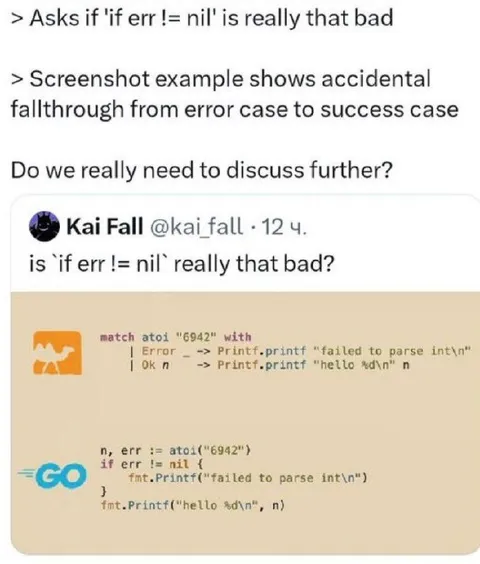 If Err Nil Really That Bad