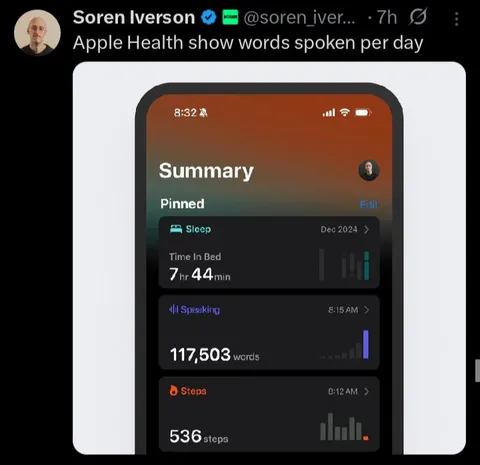 Apple Health Tracks Talking