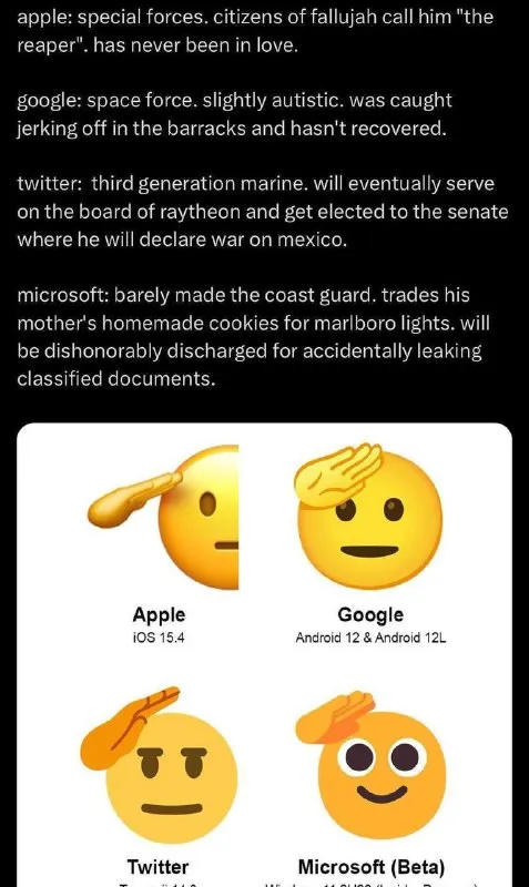 Tech Companies as Military Emojis