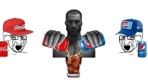 GigaChad смешивает Coca-Cola и Pepsi