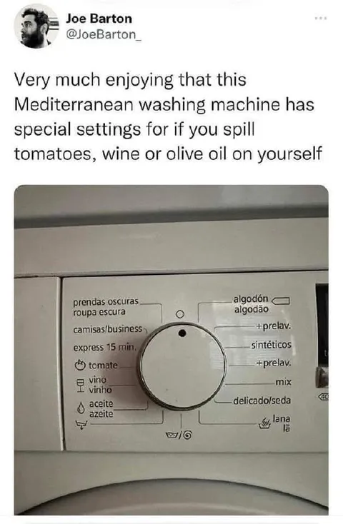 Mediterranean Washing Machine Settings