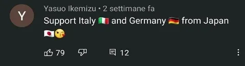 Support Italy and Germany from Japan