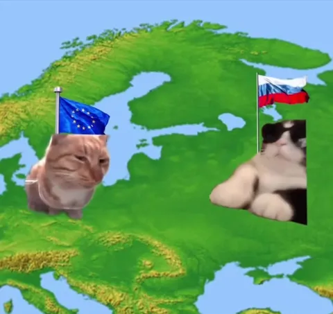 Коты на карте Европы