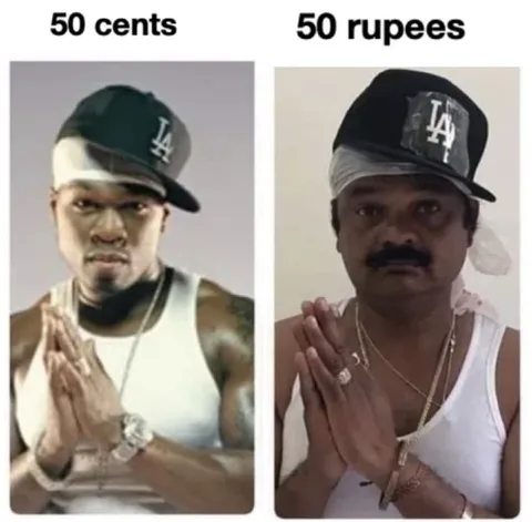 50 Cents vs 50 Rupees