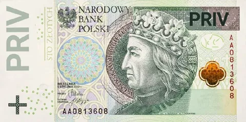 Prywatny banknot stuzłotowy