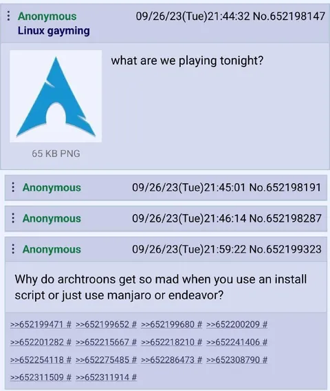 Arch Linux gamers choose a game