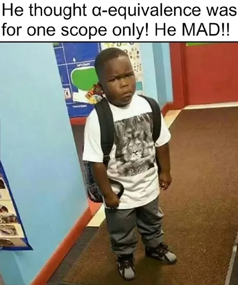 Alpha-Equivalence Scope Rage