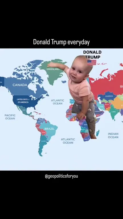 Donald Trump everyday on the world map