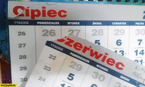 Kalendarz z błędnymi miesiącami