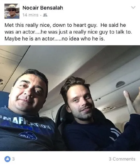 Meeting Sebastian Stan by Chance