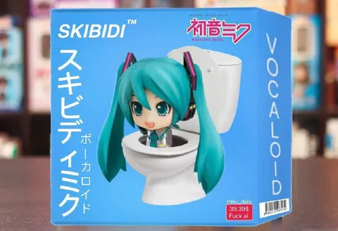 Skibidi Hatsune Miku toilet figure