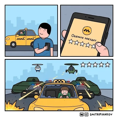 Оцените поездку в такси