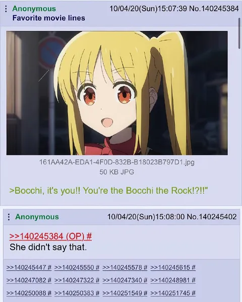 Bocchi's Favorite Movie Line