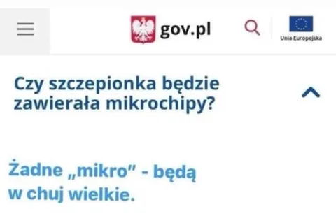 Szczepionka z wielkim chipem
