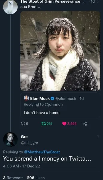 You Spend All Money on Twitter