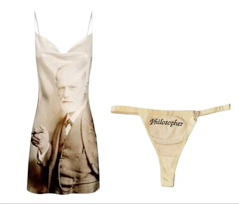 Philosopher Freud Apron and Thong